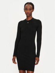 Replay Sukienka dzianinowa DK3319.000.G23370 Czarny Slim Fit. Czarne sukienki damskie Replay, bez wzorów, z dzianiny, bez ramiączek. Za 279.99 zł.