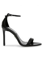 Steve Madden Sandały Tecy Sandal SM11002956-03001-017 Czarny. Czarne sandały damskie Steve Madden, bez wzorów, ze skóry, bez obcasa, na szpilce, bez zapięcia. Za 259.99 zł.