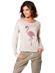 Heine Sweter w kolorze beżowym rozmiar: 42. Brązowe swetry klasyczne damskie Heine, z materiału, bez kołnierzyka. Za 34.99 zł.