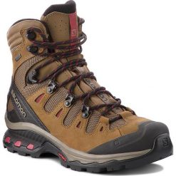 Trekkingi SALOMON - Quest 4D 3 Gtx W GORE-TEX 402458 20 G0 Teak/Teak/Tibetan Red. Brązowe obuwie trekkingowe damskie Salomon, z gore-texu. W wyprzedaży za 629.00 zł.