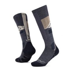 Skarpetki sportowe dla dorosłych Merino Heavyweight Over The Calf Socks. Niebieskie skarpetki damskie Buff, bez wzorów, z elastanu. Za 159.99 zł.