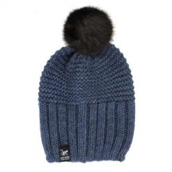Czapka z pomponem – unisex – uniwersalny – wyprodukowano w UE (niebieska). Niebieskie czapki damskie SURF MONKEY, na zimę, bez wzorów, z materiału. Za 179.95 zł.