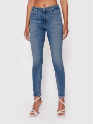 Guess Jeansy W2YA46 D4Q01 Niebieski Skinny Fit. Niebieskie jeansy damskie Guess, z aplikacjami, z bawełny. Za 329.99 zł.