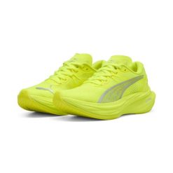 Damskie buty do biegania Deviate NITRO™ 3 PUMA Yellow Alert Silver Metallic. Szare obuwie sportowe damskie Puma, bez zapięcia, do biegania. Za 457.99 zł.