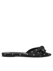 Dolce&Gabbana Klapki CQ0620 AV885 Czarny. Czarne klapki damskie Dolce&Gabbana, bez wzorów, z materiału, bez obcasa, bez zapięcia. Za 2,549.00 zł.