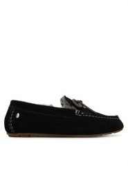 EMU Australia Mokasyny Sandrine W13211 Czarny. Czarne mokasyny damskie EMU Australia, ze skóry, bez obcasa. Za 429.99 zł.