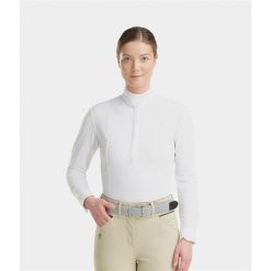 Damska koszula do jazdy konnej Horse Pilot Monica. Białe koszule damskie HORSE PILOT, bez wzorów, sportowe, bez kołnierzyka, bez ramiączek. Za 631.50 zł.