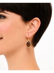 Pierres delicates Pozłacane kolczyki z tygrysim okiem rozmiar: onesize. Żółte kolczyki damskie Pierres delicates, pozłacane, z zapięciem typu bigiel. Za 56.95 zł.