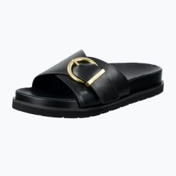 Klapki damskie GANT Mardale. Czarne klapki damskie Gant, bez wzorów, z gumy, bez obcasa, bez zapięcia. Za 339.99 zł.