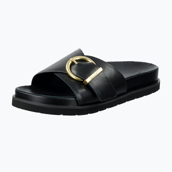 Klapki damskie GANT Mardale. Czarne klapki damskie Gant, bez wzorów, z gumy, bez obcasa, bez zapięcia. Za 339.99 zł.