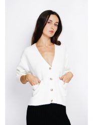 ASSUILI Kaszmirowy kardigan w kolorze białym rozmiar: 42. Białe kardigany damskie Assuili, bez wzorów, z kaszmiru. Za 174.95 zł.