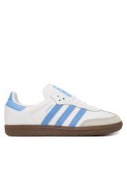 Adidas Sneakersy Samba Og KZ8683 Biały. Białe trampki dziewczęce Adidas, bez wzorów, ze skóry, bez zapięcia. Za 399.99 zł.