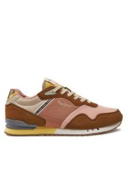 Pepe Jeans Sneakersy PLS4002 Brązowy. Brązowe obuwie sportowe damskie Pepe Jeans, z jeansu, bez zapięcia. Za 329.99 zł.