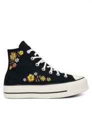 Converse Trampki Chuck 70 A16864C Czarny. Czarne trampki damskie Converse, bez wzorów, z materiału, bez zapięcia. Za 449.99 zł.