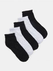 Skarpety ze strukturalnej dzianiny 5 pack - wielobarwny. Skarpetki damskie Sinsay, bez wzorów, z dzianiny. Za 15.99 zł.