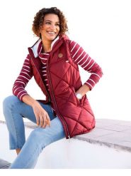 WITT WEIDEN Kamizelka pikowana w kolorze czerwonym rozmiar: 38. Czerwone kamizelki damskie WITT WEIDEN, bez wzorów, bez kaptura. Za 126.45 zł.