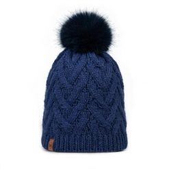 Czapka BUFF KNITTED & FLEECE BAND BEANIE CARYN MIDNIGHT. Niebieskie czapki damskie Buff, na zimę, bez wzorów. Za 159.99 zł.