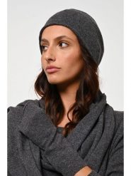 AUTHENTIC CASHMERE Kaszmirowa czapka "Pinier" w kolorze antracytowym rozmiar: onesize. Czarne czapki damskie AUTHENTIC CASHMERE, bez wzorów, z kaszmiru. Za 174.84 zł.