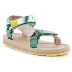 Sandały D.Franklin Forest Neo Strips DFSH361009-GREE zielone. Zielone sandały damskie bez wzorów, bez obcasa, bez zapięcia. Za 287.72 zł.