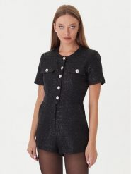 Bardot Kombinezon Estelle 60098PB Czarny Regular Fit. Czarne sukienki damskie Bardot, bez wzorów, z syntetyku, bez ramiączek. Za 689.99 zł.