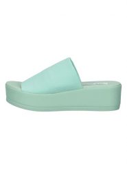 Steve Madden Klapki w kolorze zielonym rozmiar: 37. Zielone klapki damskie Steve Madden, bez wzorów, z otwartym noskiem, bez obcasa, bez zapięcia. Za 100.99 zł.