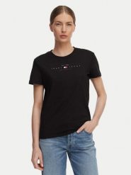 Tommy Jeans T-Shirt Linear Ss Tee DW0DW22789 Czarny Regular Fit. Czarne t-shirty damskie Tommy Jeans, xs, bez wzorów, z bawełny, bez kołnierzyka. Za 169.99 zł.