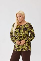 Wiskozowa bluzka Amira Verde z wiązaniem na plecach PLUS SIZE XXL OVERSIZE JESIEŃ. Zielone bluzki damskie Moda Size Plus Iwanek, plus size, bez wzorów, z jeansu, eleganckie, bez kołnierzyka, plus size, bez ramiączek. Za 199.90 zł.