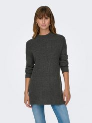 ONLY Sweter w kolorze antracytowym rozmiar: L. Czarne swetry klasyczne damskie Only, l, ze splotem, bez kołnierzyka. Za 83.42 zł.