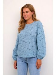 Kaffe Bluzka w kolorze błękitnym rozmiar: 40. Niebieskie bluzki damskie Kaffe, bez wzorów, z bawełny, bez kołnierzyka, bez ramiączek. Za 95.69 zł.