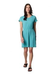 Columbia Sukienka funkcyjna "Chill River" w kolorze turkusowym rozmiar: L. Niebieskie sukienki damskie Columbia, bez wzorów, z materiału, sportowe, bez ramiączek. Za 114.44 zł.