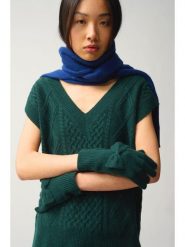 AUTHENTIC CASHMERE Kaszmirowe rękawiczki "Milo" w kolorze zielonym rozmiar: onesize. Zielone rękawiczki damskie AUTHENTIC CASHMERE, bez wzorów, z kaszmiru. Za 200.13 zł.