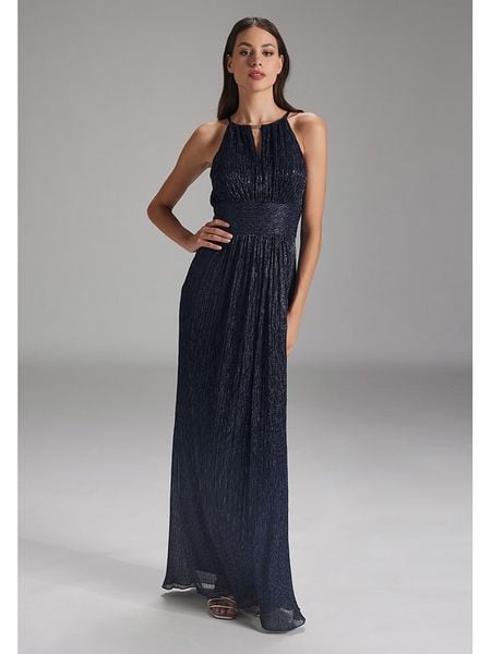 SWING Sukienka w kolorze granatowym rozmiar: 38. Niebieskie sukienki damskie Swing, bez wzorów, bez ramiączek. Za 306.01 zł.