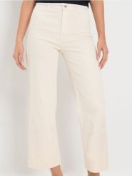 Jeansy culotte - kremowy. Białe jeansy damskie Sinsay. Za 59.99 zł.