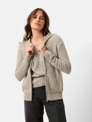 Just Cashmere Kaszmirowy kardigan "Debbie" w kolorze szarobrązowym rozmiar: M. Brązowe kardigany damskie Just Cashmere, m, bez wzorów, z kaszmiru. Za 482.03 zł.