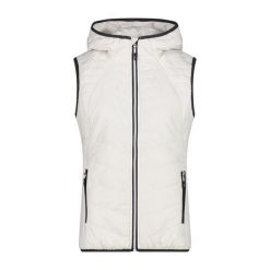 Damska kurtka bez rękawów z kapturem CMP. Białe kurtki damskie CMP, bez wzorów, z puchu, z kapturem. Za 314.00 zł.