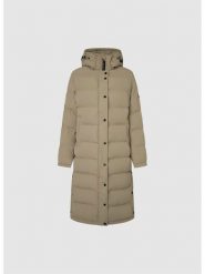 Pepe Jeans Płaszcz zimowy w kolorze beżowym rozmiar: XL. Brązowe płaszcze damskie Pepe Jeans, na zimę, xl, bez wzorów, z jeansu, bez kaptura. Za 430.46 zł.