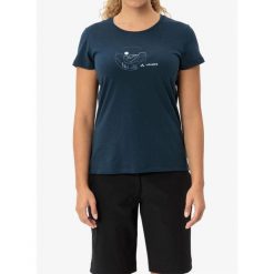 Koszulka z nadrukiem damska Vaude Cyclist T-Shirt V. Zielone koszulki sportowe damskie Vaude, bez wzorów, bez ramiączek. Za 135.99 zł.