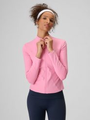 4F Bluza slim bez kaptura damska - różowa XS. Czerwone bluzy damskie 4F, xs, bez wzorów. Za 189.99 zł.