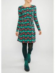 Blutsgeschwister Sukienka w kolorze zielonym rozmiar: L. Zielone sukienki damskie Blutsgeschwister, bez wzorów, z bawełny, bez ramiączek. Za 195.77 zł.