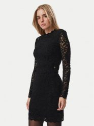 Guess Bluzka W6BP30 K6382 Czarny Regular Fit. Czarne bluzki damskie Guess, xl, z aplikacjami, z syntetyku, bez kołnierzyka, bez ramiączek. Za 292.99 zł.