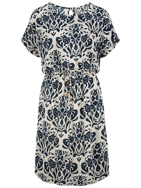 Eight2Nine Sukienka w kolorze biało-granatowym rozmiar: L. Białe sukienki damskie Eight2Nine, bez wzorów, z wiskozy, retro, bez ramiączek. Za 69.91 zł.