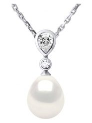 ATELIERS SAINT GERMAIN Srebrny naszyjnik z perłą i cyrkoniami - dł. 42 cm rozmiar: onesize. Białe naszyjniki damskie ATELIERS SAINT GERMAIN, z cyrkonią, srebrne. Za 339.99 zł.