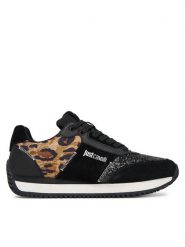 Just Cavalli Sneakersy 79RA3SR2 ZSD71 Czarny. Czarne obuwie sportowe damskie Just Cavalli, ze skóry, bez zapięcia. Za 549.99 zł.