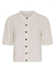 MOSS COPENHAGEN Kardigan "Jinie Hope" w kolorze kremowym rozmiar: M/L. Brązowe kardigany damskie Moss Copenhagen, l, bez wzorów, z wełny. Za 175.26 zł.