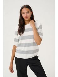 Kaffe Sweter w kolorze kremowo-szarym rozmiar: L. Brązowe swetry klasyczne damskie Kaffe, l, bez kołnierzyka. Za 86.99 zł.