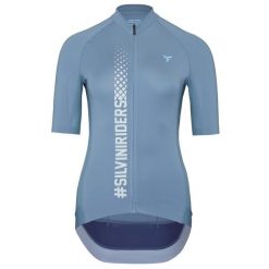 Koszulka rowerowa (z krótkim rękawem) damska SILVINI Women Jersey MAZZANA. Niebieskie koszulki damskie Silvini, l, bez wzorów, z jersey, bez kołnierzyka, bez ramiączek. Za 369.99 zł.