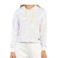 Bluza sportowa damska Fila Salina Aop W. Białe bluzy damskie Fila, s, bez wzorów, z kapturem. Za 186.00 zł.