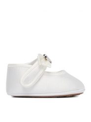 Guess Baleriny CEO-CM250408-5 Biały. Białe baleriny dziewczęce Guess, z aplikacjami, z materiału, bez obcasa, bez zapięcia. Za 79.99 zł.