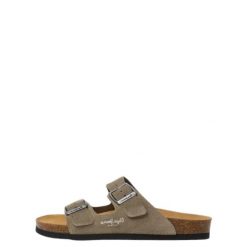 Sandały damskie Pepe Jeans Oban. Brązowe sandały damskie Pepe Jeans, bez wzorów, z jeansu, bez obcasa, bez zapięcia. Za 284.60 zł.