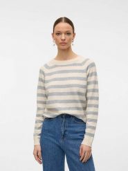 Vero Moda Sweter w kolorze kremowo-szarym rozmiar: XL. Brązowe swetry klasyczne damskie Vero Moda, xl, bez kołnierzyka. Za 57.20 zł.